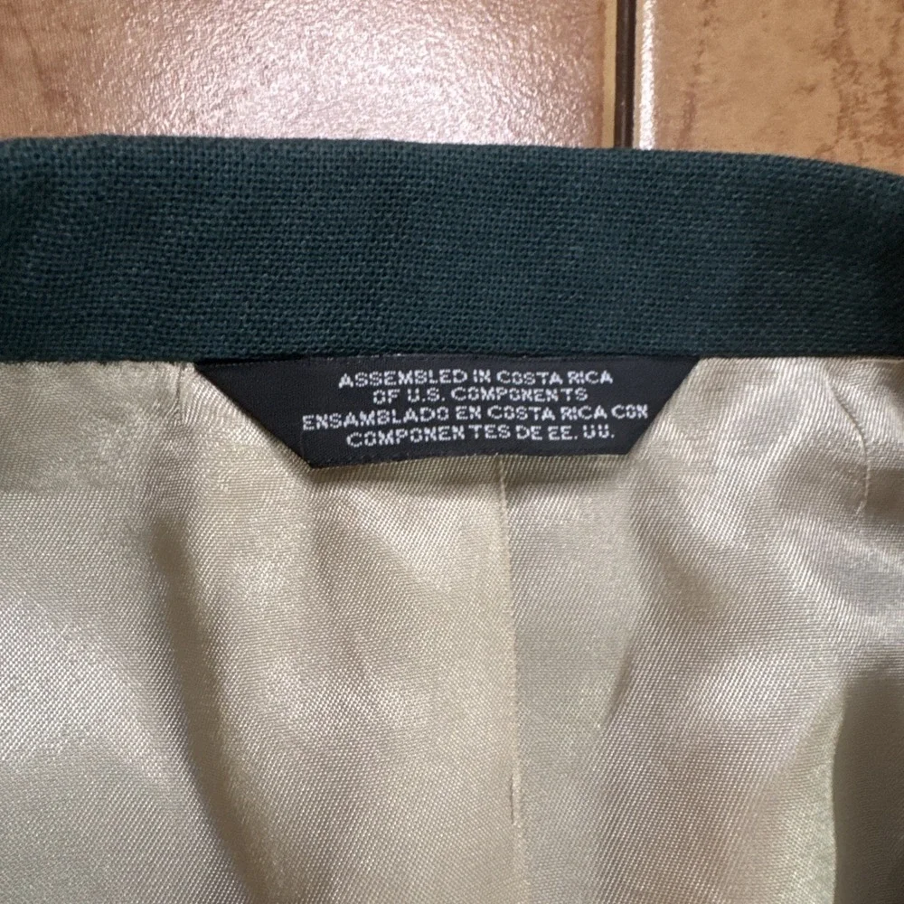 Vintage Stafford Jacket 44S Green Gold Button Masters Patch Sport Coat Golf